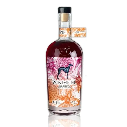 Windspiel Aperitivo - Der Farbwechselnde Aperitif für Magische Momente | Pur oder zum Mixen | Bitter-Orangen-Likör (1 x 0,5l)
