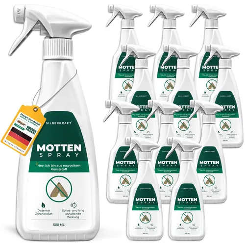SILBERKRAFT Mottenspray - Effektives Mottenspray zur effektiven Bekämpfung von Mottenbefall in Textilien und Lebensmitteln. Einfache Anwendung und langanhaltender Schutz, hergestellt unter höchsten Qualitätsstandards in Deutschland.