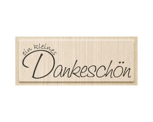 Heyda Motivstempel 'Ein kleines Dankeschön' 8,5x1,7 cm - Stempel für kreative Bastelprojekte, ideal zum Personalisieren von Karten und Geschenken. Größe: 8,5 x 1,7 cm und mit Kautschukplatte für präzise Abdrucke.