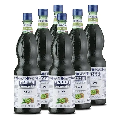 Food-United KIWI-FRUCHT-SIRUP 4x1L | Exotischer Kiwisirup für Cocktails - Getränkesirupe & Konzentrate – Hergestellt aus frischen italienischen Kiwis, ideal für Cocktails und Mocktails, glutenfrei und ohne künstliche Zusätze.