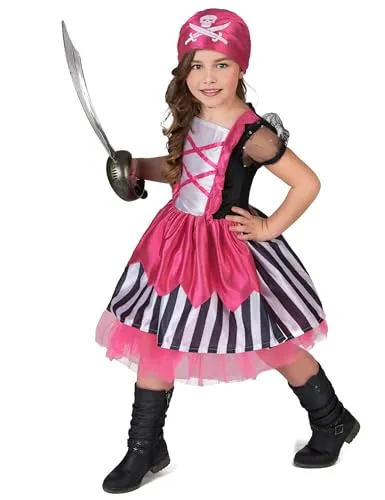 Jadeo - Déguisement Pirate Robe Rose fille 4/6 ans - Multicolore