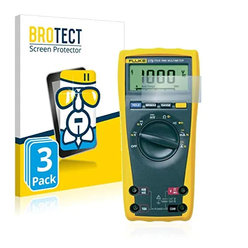 BROTECT 3 Stück Schutzglas für Fluke MultiMeter 175/179 Schutzfolie Panzer Folie Glas Displayschutz Made in Germany [ 9H, Anti-Fingerprint]