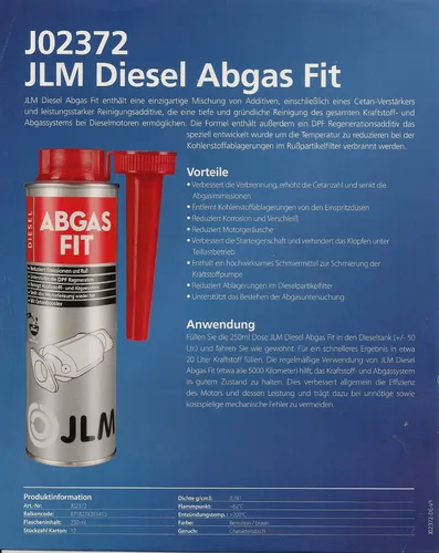 JLM Diesel Abgas Fit- Cetan Booster