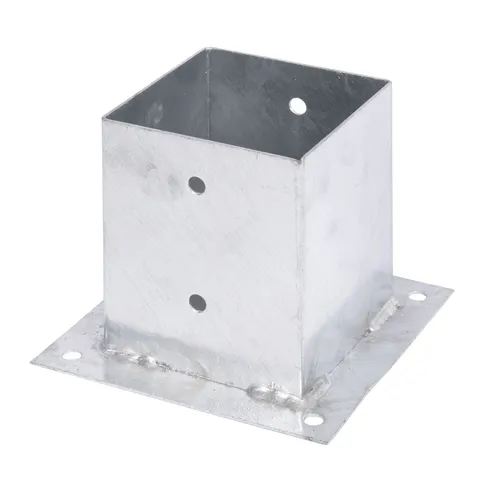 Alberts Aufschraubhülse für Rund- oder Vierkantholzpfosten 121x121mm | 2er Set