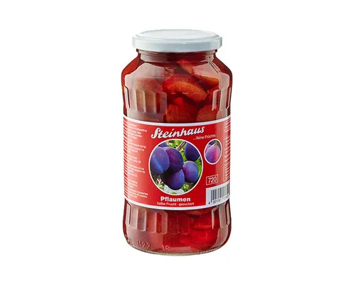 Steinhaus Obstkonserve, Steinhaus Pflaumen halbe Frucht gezuckert feine Frucht 720ml