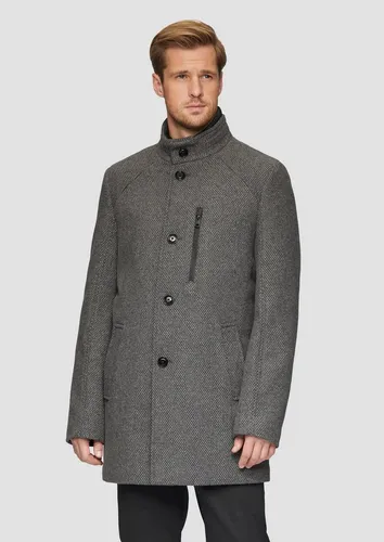 s.Oliver Wattierter Wollmix-Mantel - Herren-Mantel aus hochwertigem Wollmix, warm wattiert mit herausnehmbarem Einsatz und Stehkragen – ideal für kalte Tage.