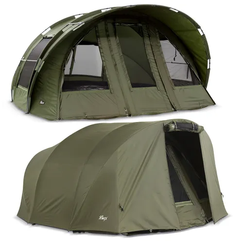 Lucx® Karpfenzelt Bivvy 4-Personen XL Leopard