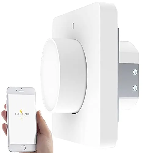 Luminea Home Control Dimmer Schalter - WLAN-Unterputz-Lichtschalter mit Dreh- und Drück-Funktion, steuerbar per App und Sprachbefehl. Ideal für Smart Homes, kompatibel mit Alexa & Google Assistant.