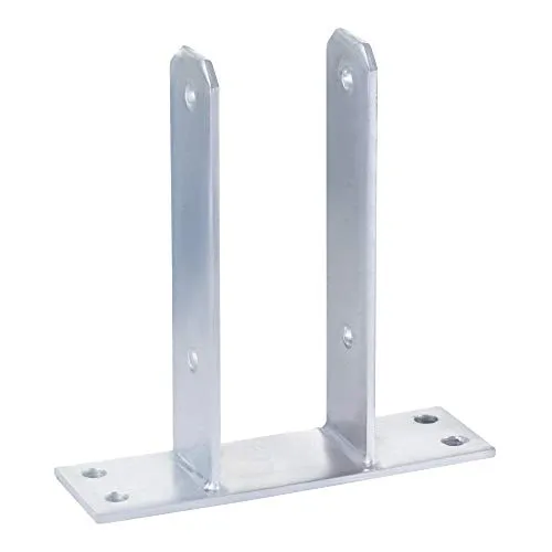 ROG-Gardenline U-Pfostenträger Pfosten-Anker Stahl, verzinkt für Carports und Zäune, 6 Stück - 6 robuste U-Pfostenträger aus verzinktem Stahl für die sichere Befestigung von 7x7 cm Pfosten. Ideal zum Aufdübeln, mit vorgebohrten Löchern für einfache Montage.