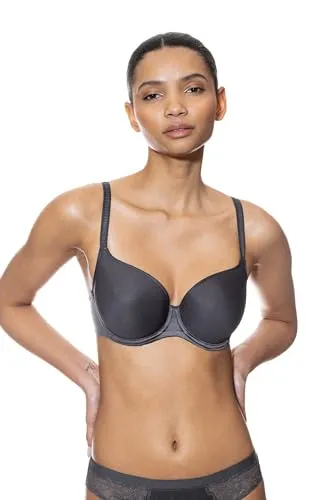 Mey BH Joan Spacer Bra Schwarz/Grau A 80 Damen - Funktionsunterwäsche mit nahtloser Spacer-Technologie für unsichtbaren Komfort und perfekte Passform - ideal für den Alltag und besondere Anlässe.