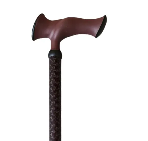 Gehstock Escort höhenverstellbar marron - Ergonomischer Gehstock für Erwachsene und Senioren, verstellbare Höhe von 76-98 cm, ideal für drinnen und draußen, mit CE-Kennzeichnung und bis zu 100 kg belastbar.