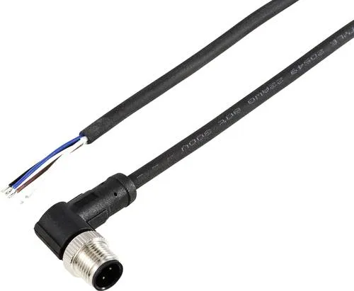 TRU COMPONENTS TC-12833136 Sensor-/Aktor-Anschlussleitung M12 Stecker, gewinkelt 2m Polzahl Sensoren: 4 1St.