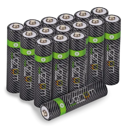 Venom wiederaufladbare AAA-Batterien - hohe Kapazität 800 mAh 1,2 V NiMH - 16...