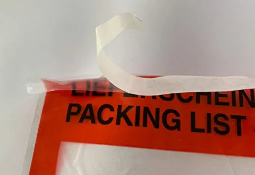 umschlag-discount – rote Versandtaschen aus Folie für Lieferscheine, Rechnungen, Retourenscheine & Co – 100 Stück selbstklebende Lieferscheintaschen in C5 = 240 x 180 mm