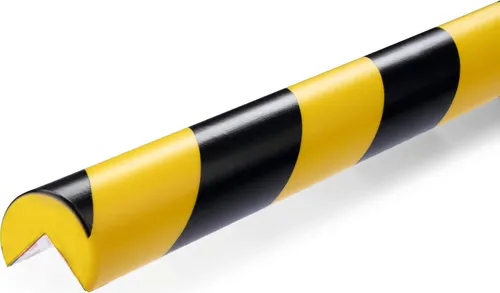 Eckschutz gelb/schwarz 1000mm PUR-Schaum Typ C25R DURABLE - Schilder - flexibles, selbstklebendes Eckschutzprofil aus Polyurethan-Schaum, ideal zum Schutz von Gefahrenstellen in Innenbereichen, temperaturbeständig von -30 °C bis +70 °C.