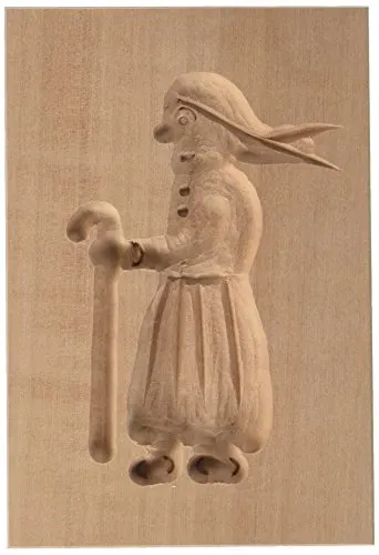 Städter Springerle-Model Hexe Holz-Prägeform Plätzchenform Spekulatiusform Holz