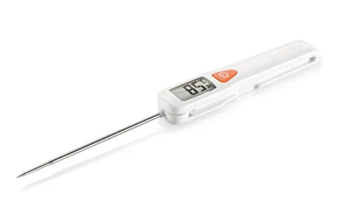 Tescoma ACCURA Digitales Thermometer | Umfassender Temperaturbereich: -50 bis 300 °C | Übersichtliches Display mit großen Zahlen | Dampf- & Feuchtbeständig | Inklusive 3V-Batterie