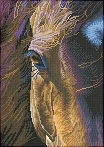 DIAMOND DOTZ - Diamond Painting Pferd braun - Sonstige Kreativspielzeuge mit hochwertigen Strasssteinen und 13 Facettenschliff für einen beeindruckenden Glitzereffekt. Ideal für kreative Projekte und entspannende Freizeitgestaltung.