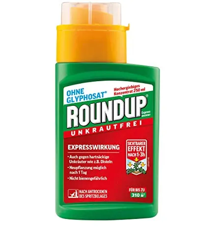 Roundup Unkrautfrei Express Unkrautvernichter Konzentrat, 250ml bis 310m²