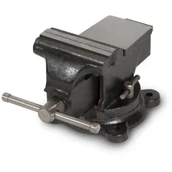 EBERTH Schraubstock BV3-100ST, 100mm Backenbreite - Robuster Werkbankschraubstock aus Gusseisen mit 360° drehbarem Teller, ideal für präzise Bohr- und Fräsarbeiten. Maximale Spannweite von 85mm, perfekt für Werkstatt und Heimwerker.