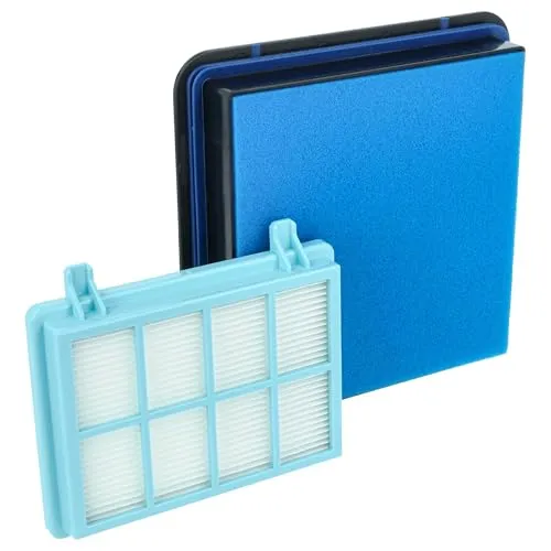vhbw Filter-Set kompatibel mit Philips PowerPro Compact FC9328/09, FC9328/69 Staubsauger - 3X Filter (HEPA-Filter, Motorschutz-Filter, Schaum-Filter)