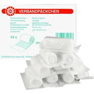 Nobamed Verbandpäckchen DIN 13151 M, steril, 10 x 8cm, 10 Stück