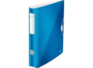 LEITZ Aktenordner Active Wow 180 Grad 6cm blau metallic - Hochwertiger A4-Ordner mit patentierter 180 Grad-Präzisionsmechanik für komfortables Arbeiten. Ideal für effiziente Ablage und Organisation von Dokumenten.
