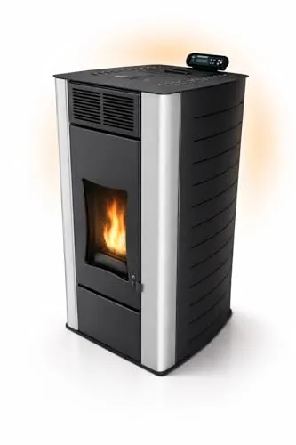 NEMAXX Pelletofen P18 – 18 kW Wi-Fi Ready, wasserführend, Schwarz - Öfen: Moderner, wasserführender Pelletofen mit 18 kW Leistung und 90,8% Wirkungsgrad. Ideal für bis zu 300 m³, mit Timer und Eco-Funktion – komfortable Heizlösung für Ihr Zuhause!