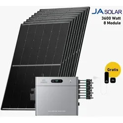 Balkonkraftwerk 3600 Watt Komplettset mit Zendure SolarFlow - Effizientes Balkonkraftwerk mit 3600 W und bifazialen Modulen. Inklusive Zendure SolarFlow 2400 Pro für 2,4 kWh Speicherkapazität. Ideal für umweltbewusste Energiegewinnung.