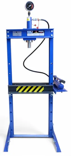 Werkstattpresse 12t blau – Manuelle Hydraulikpresse mit Manometer - Sonstiger Werkstattbedarf – Robuste 12-Tonnen-Hydraulikpresse mit präziser Handpumpe und vielseitigen Einsatzmöglichkeiten für professionelle Werkstätten und Heimwerker.