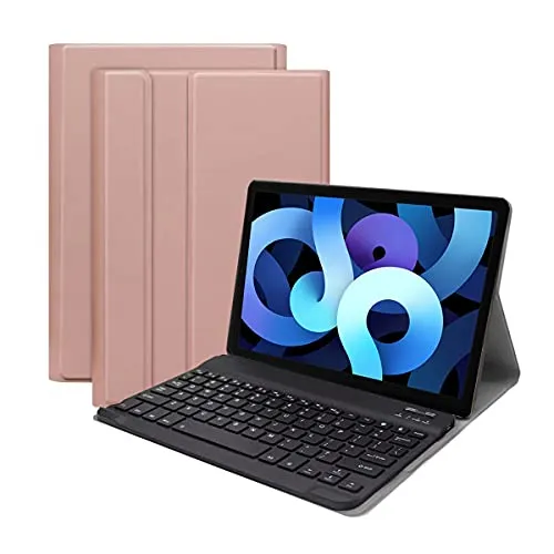 Lobwerk 3in1 Bluetooth Tastatur mit Maus und Cover für Apple iPad Air 2020/2022 - Praktische Schutzhülle mit integrierter Tastatur und Maus für das Apple iPad Air 2020/2022. Mit Magnetverschluss und Sleep & Wake-Funktion für optimalen Schutz und Komfort im Alltag.