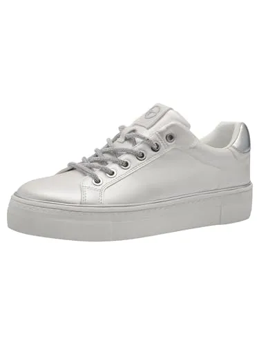 Tamaris Schnürer Damen Vegan sportlich weiß, EU 38 in weiß von Tamaris