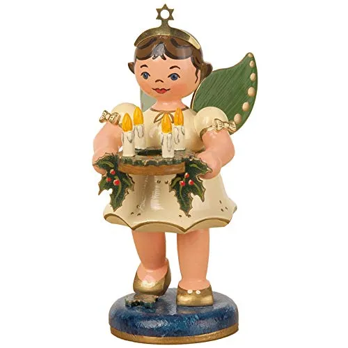 Hubrig-Volkskunst Engel des Lichtes - 10 cm - Weihnachtlicher Zierschmuck, handgefertigt in Deutschland aus dem Erzgebirge, bringt festliche Stimmung in Ihr Zuhause.