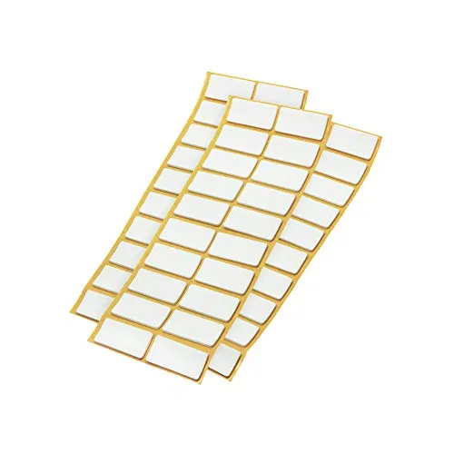 Adsamm® / 60 x Selbstklebende Antirutsch Pads aus EPDM Zellkautschuk / 20x40 mm/Weiß/Rechteckig / 2.5 mm Starke Anti-Rutsch-Gleiter