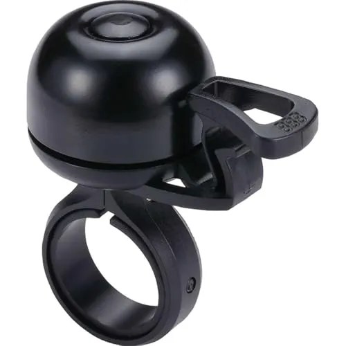 BBB Cycling Road Bike Bell I Fahrradklingel mit Klemmmechanismus I Fahrradklingel für Lenker mit Ø 22,2mm und 25,4mm I EasyFit Deluxe Plus BBB-24, Schwarz-Grau