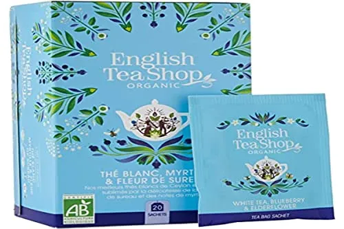 English Tea Shop Bio-Weißer Tee, Heidelbeere und Holunderblüten, Supertee