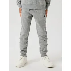 Name It Jogginghose NKMVIMO für Jungen mit Bündchen und Stretchkomfort unifarben, casual, regular fit, Baumwollmischung, Rundhals grau 116
