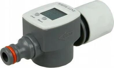 Wasserzähler für Gartenschlauch mit Schnellkupplung - Digitaler Wasserzähler für präzise Verbrauchsmessung bis 999,9 Liter, mit gut ablesbarem LCD-Display und automatischer Abschaltung für energieeffizienten Betrieb.