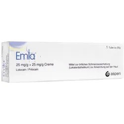 Emla 25 mg/G + 25 mg/G Creme 30 G