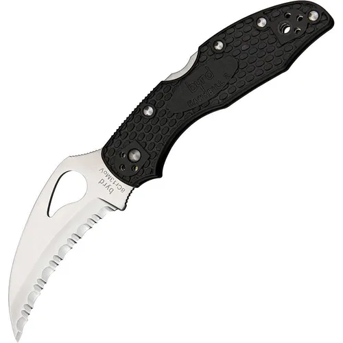 Spyderco Byrd Hawkbill Einhandmesser mit 7,6 cm Edelstahlklinge BY22SBK