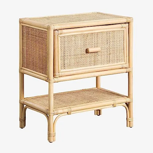 SKLUM Nachttisch Yivisc aus Rattan in braun von SKLUM