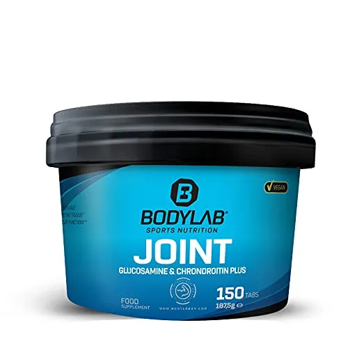 Bodylab24 Joint Glucosamine & Chondroitin Plus - 150 Tabletten für Kraftsportler - Chondroitin & Glukosamine Kombinationen, angereichert mit MSM, Vitaminen und schwarzem Pfefferextrakt, ideal für intensive Trainingsphasen und vegane Ernährung.