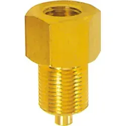 Riegler Manometer-Anschlussnippel, Messing, G 1/4 Muffe, G 1/8 Zapfen