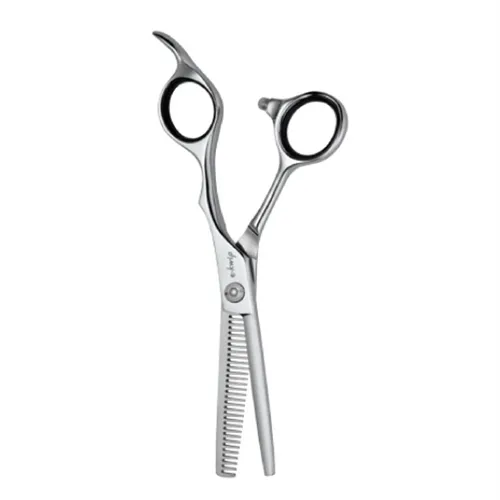 e-kwip Schere Flower Left 5.5 - Haarschneider mit extrem scharfen Klingen und ergonomischem Griff für entspanntes Schneiden. Ideal für präzise Frisuren dank Japanstahl-Qualität.