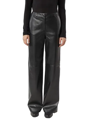 Comma Wide-Leg-Hose aus Kunstleder