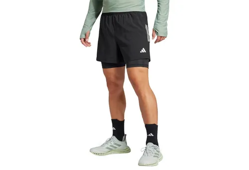 ADIDAS Herren Shorts Own the Run CLIMACOOL 2-in-1 - Laufshorts mit CLIMACOOL-Technologie für optimales Feuchtigkeitsmanagement, integrierte Leggings für weniger Reibung und praktische Reißverschlusstasche - ideal für Sport und Training.