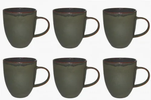 Villeroy & Boch Tasse Crafted Breeze, Spülmaschinengeeignet - Set mit 6 handgefertigten Kaffeebechern aus Porzellan, Höhe 9,8 cm, Durchmesser 9 cm, Volumen 350 ml. Die einzigartige Reaktivglasur sorgt für individuelle Designs und verleiht jedem Tisch eine persönliche Note.