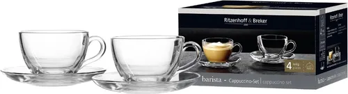 Produktbild Ritzenhoff & Breker Cappuccino-Set BARISTA 4-teilig aus Klarglas