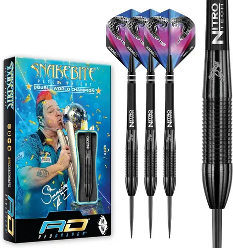 TARGET DARTS Dartpfeil RED DRAGON Peter Wright Snakebite 3: 22g Tungsten Darts