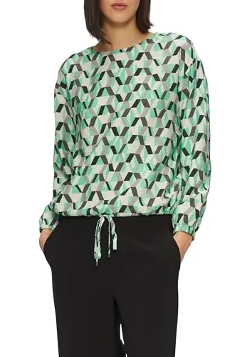 s.Oliver Viskosemix-Bluse in O-Shape hellgrün